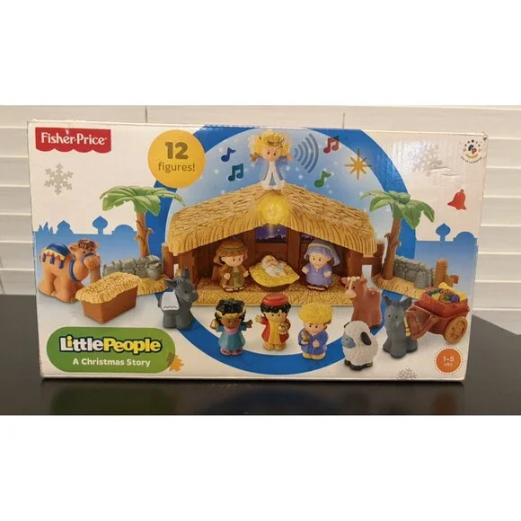 Fisher Price Little People Christmas Story Nativity In Box Missing Sheep - Works - Picture 6 of 6